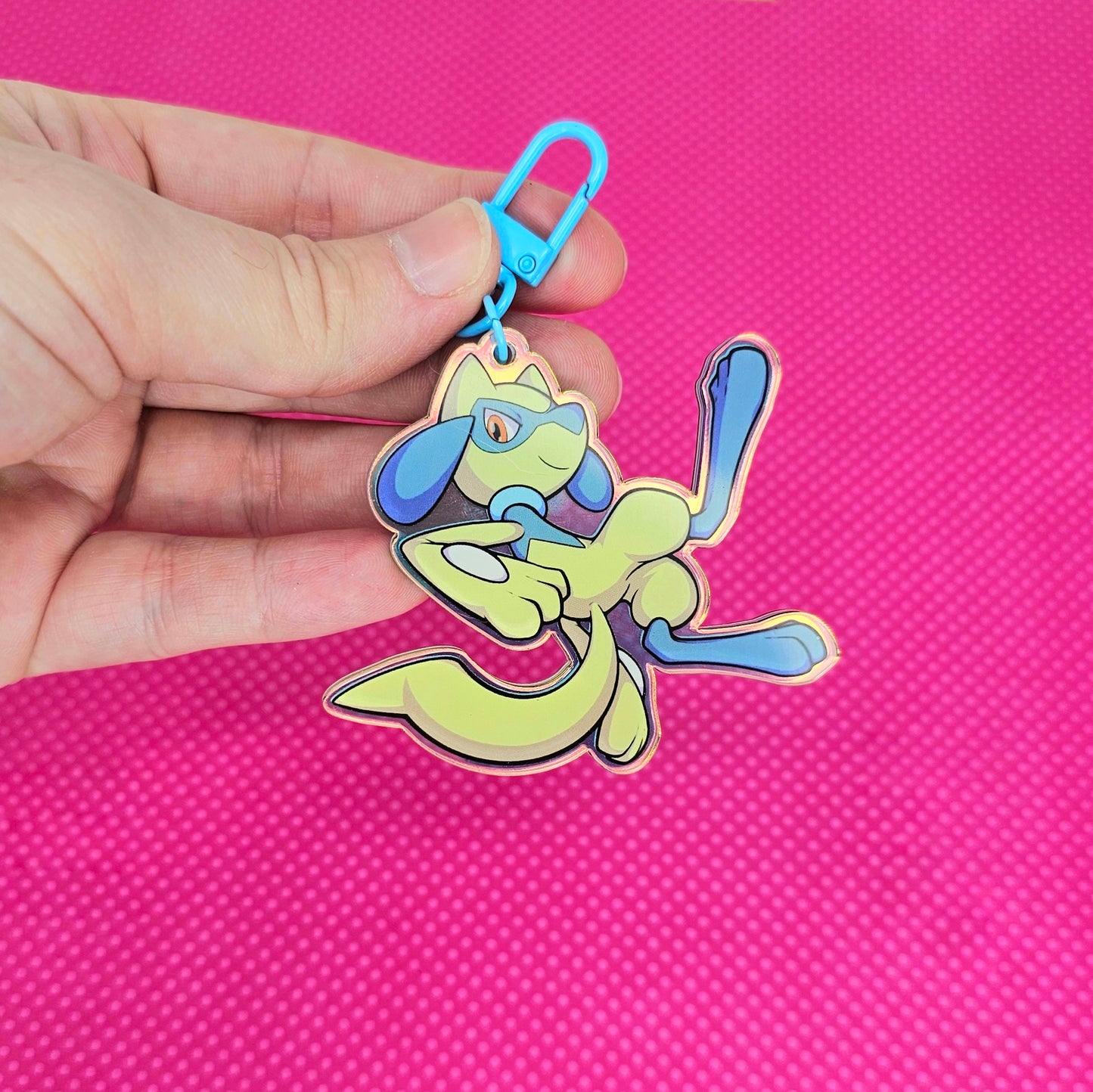 Riolu 3" Rainbow Acrylic Keychain