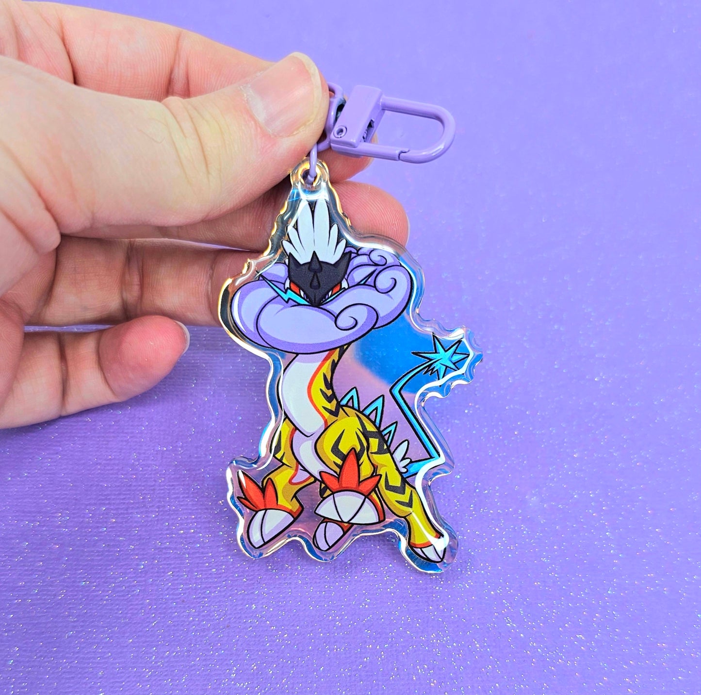Raging Bolt 3" Rainbow Acrylic Keychain