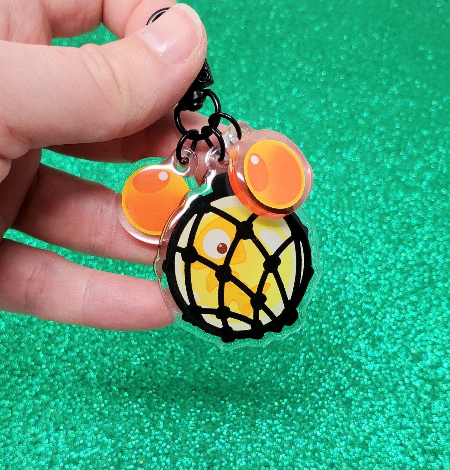 Golden Egg and Power Eggs 2" Acrylic Keychain Set