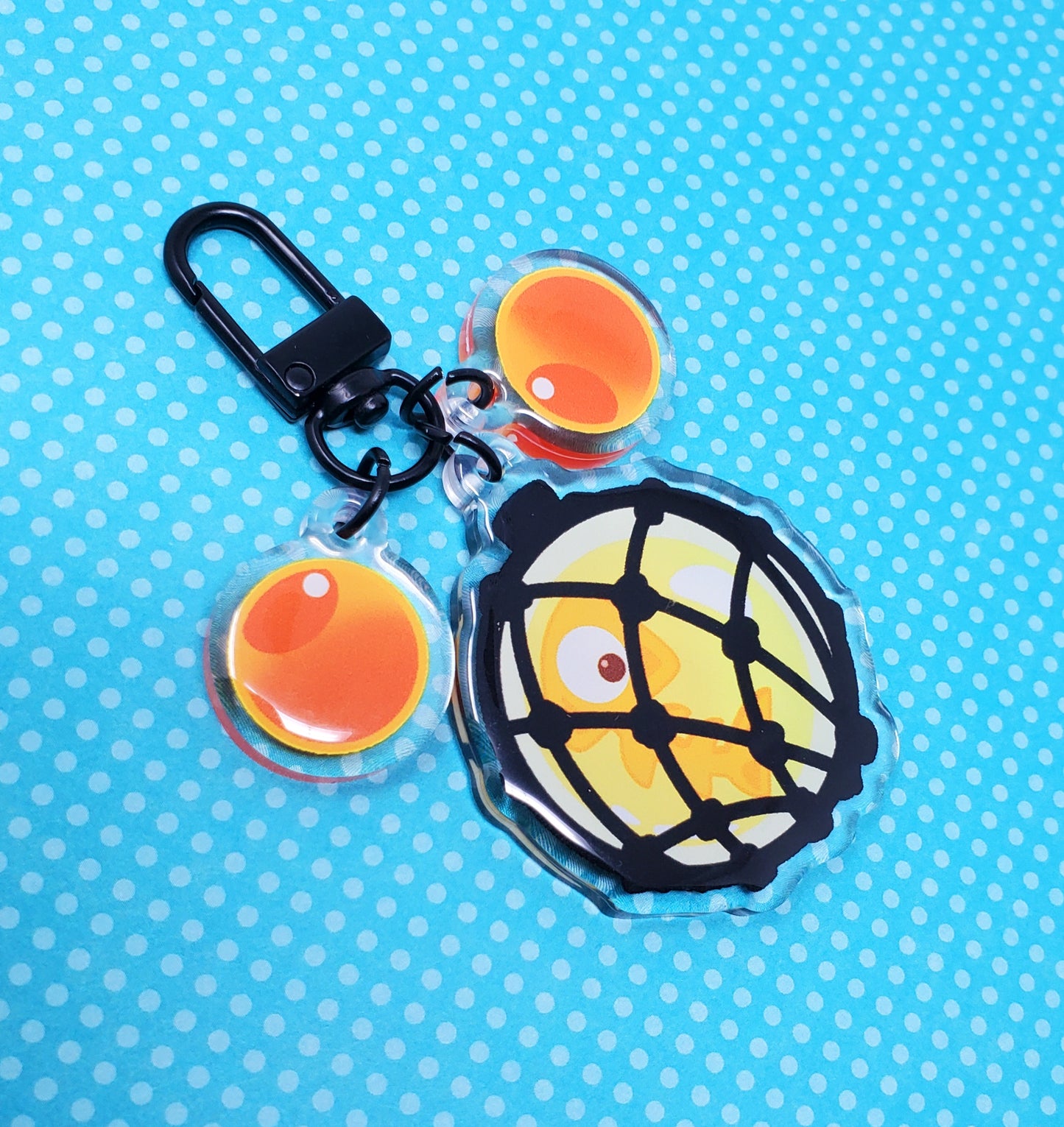Golden Egg and Power Eggs 2" Acrylic Keychain Set