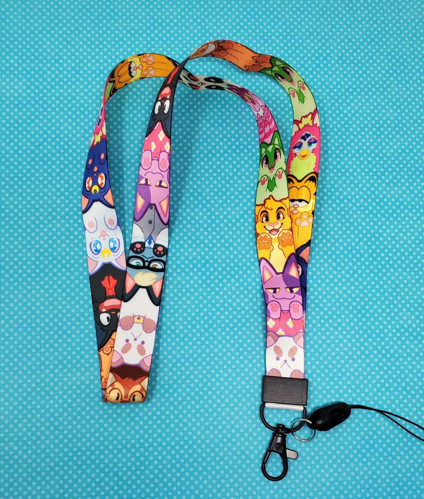Long Kitty Lanyard Badge Holder FANART