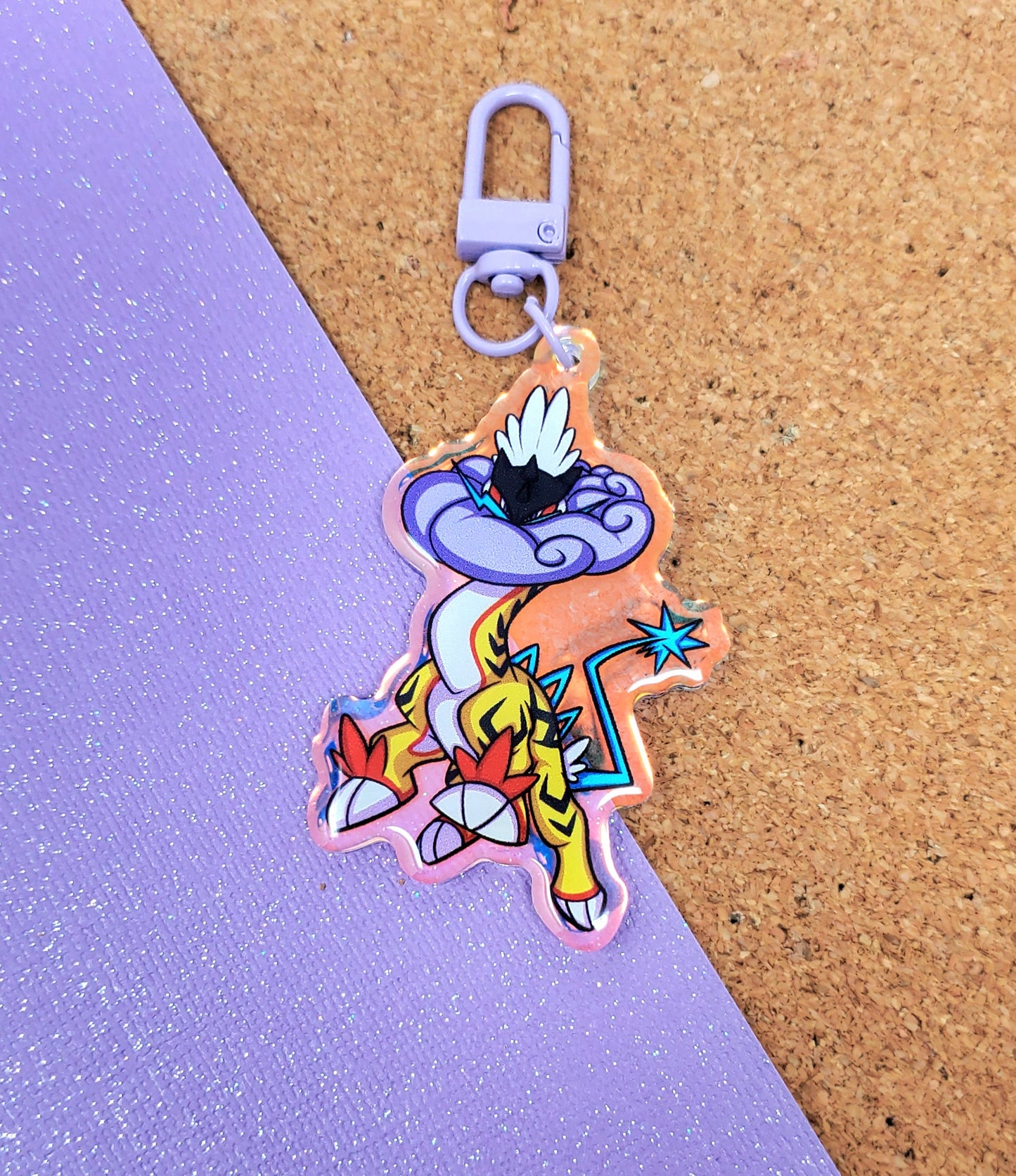 Raging Bolt 3" Rainbow Acrylic Keychain