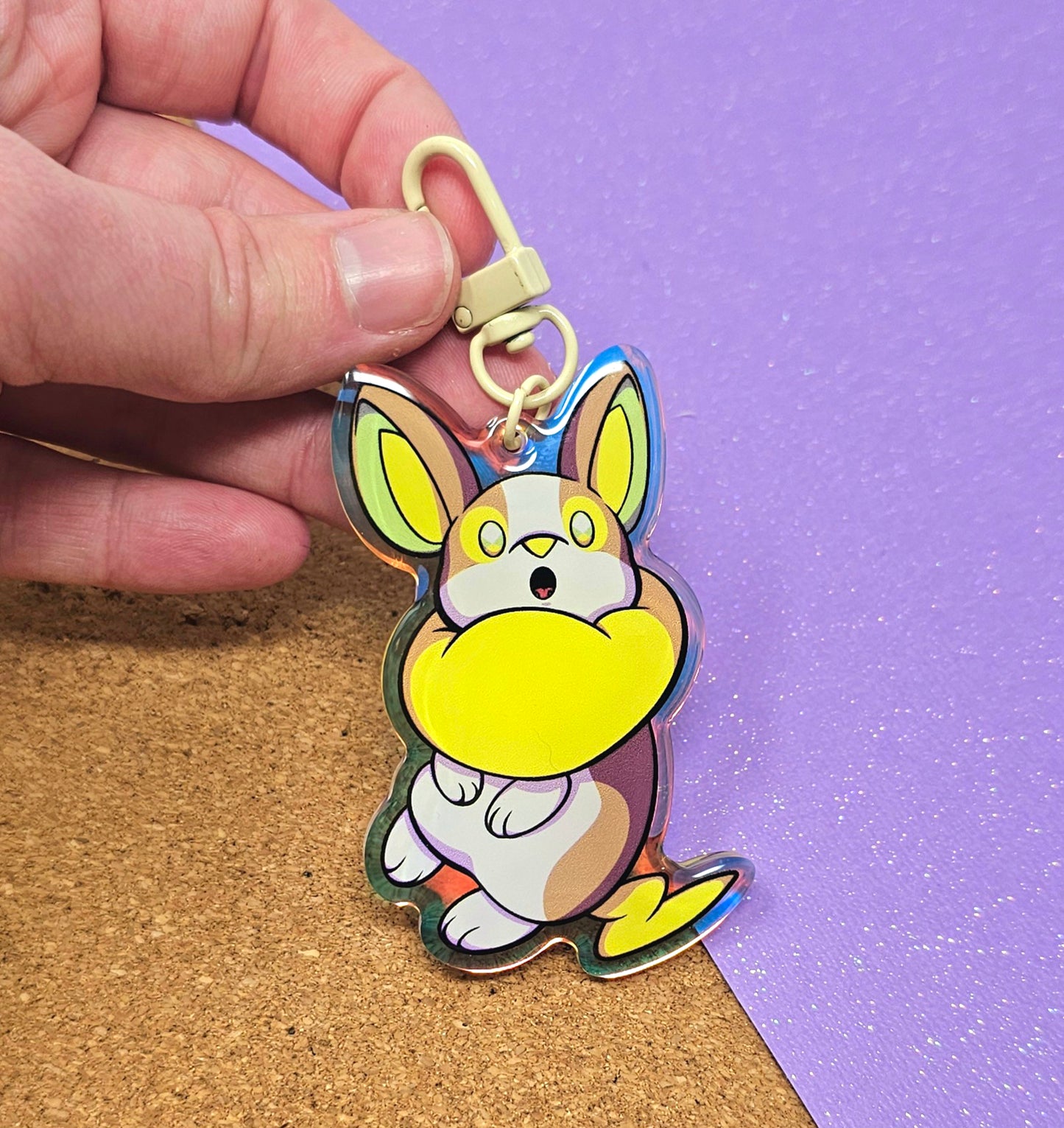 Yamper 3" Rainbow Acrylic Keychain