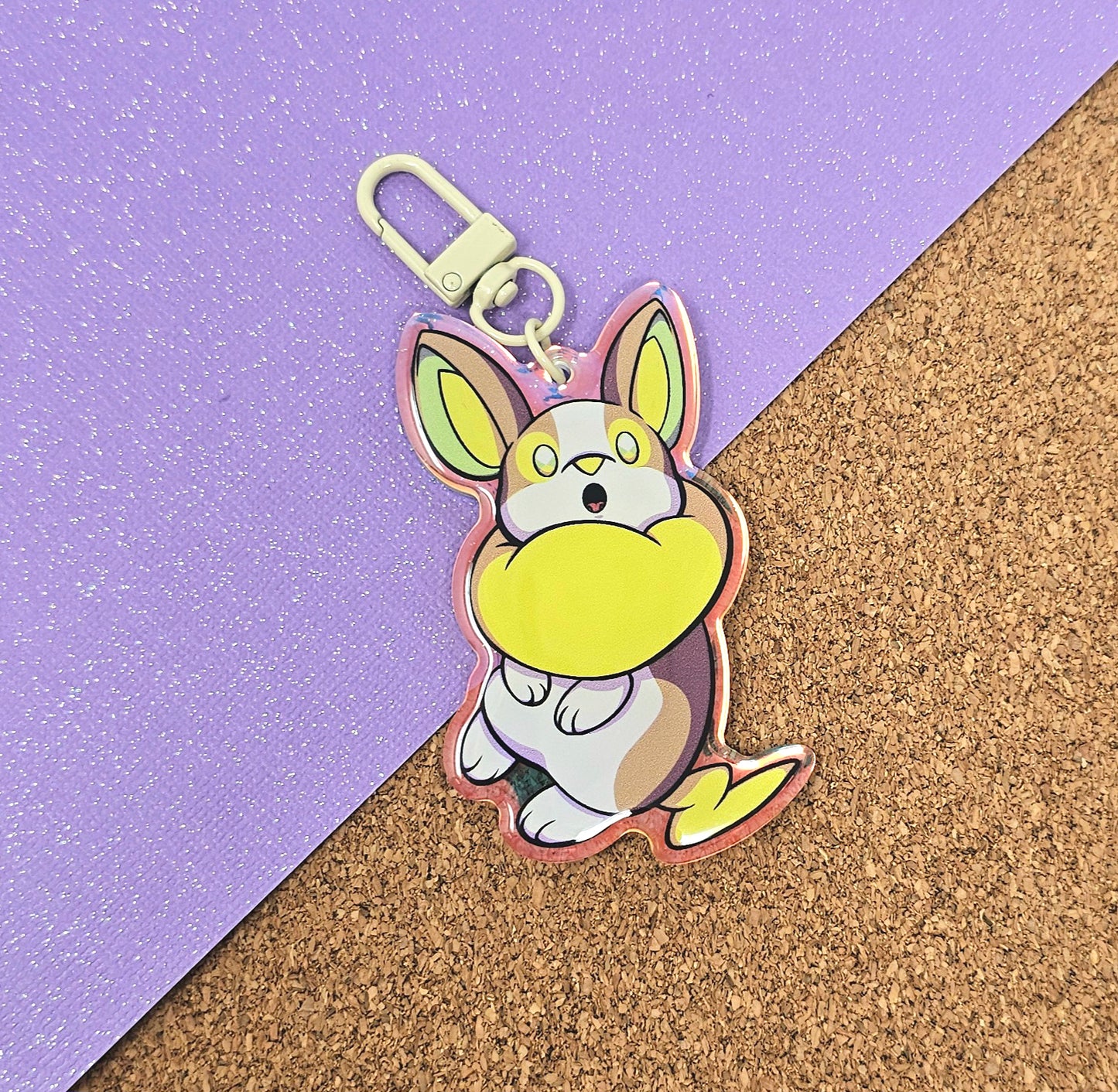 Yamper 3" Rainbow Acrylic Keychain