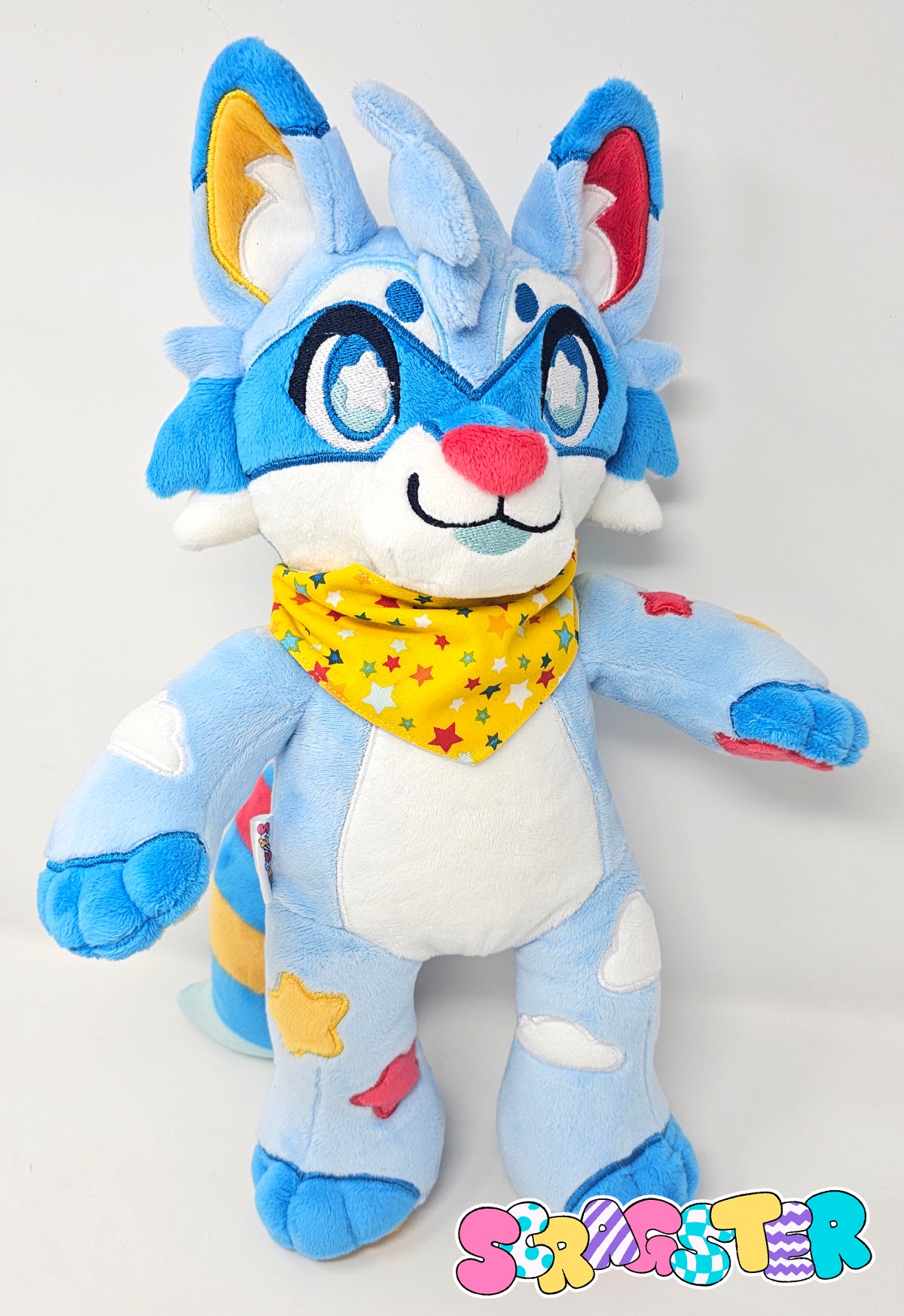 Handmade Cloudy Raccoon Teddy Plush Adoptable