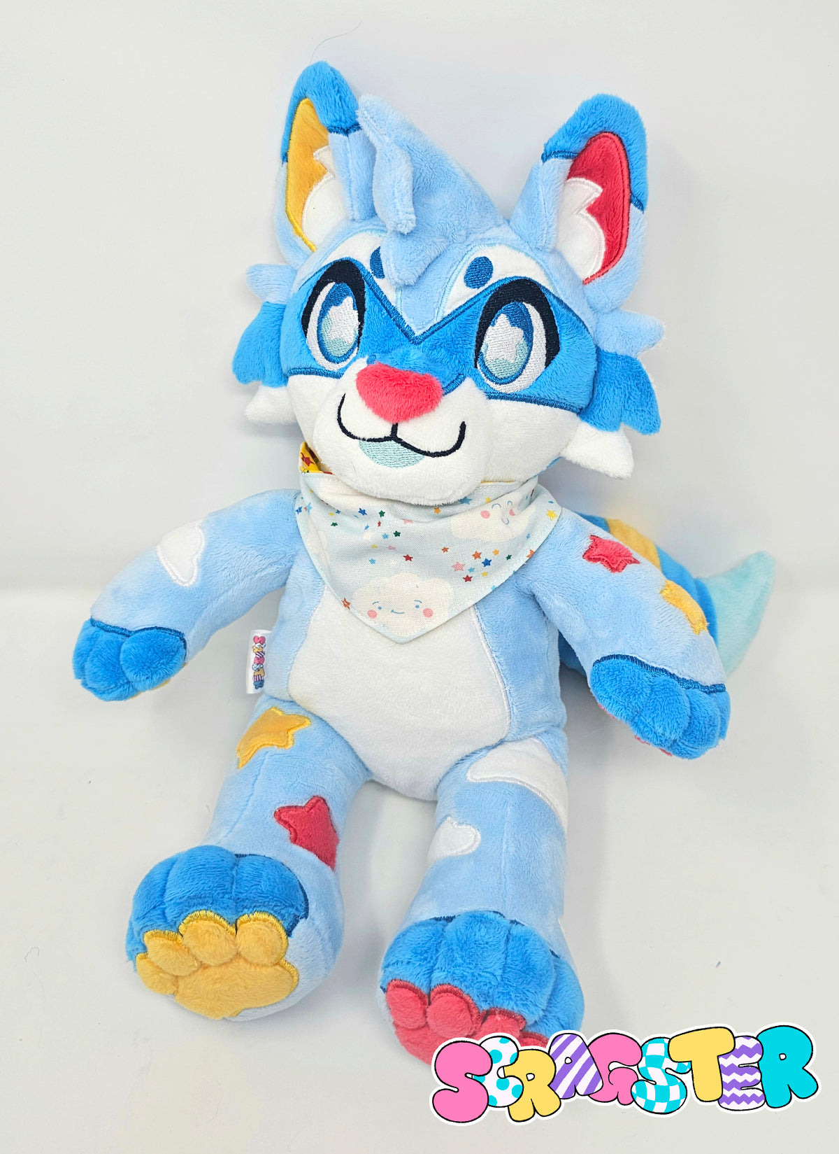 Handmade Cloudy Raccoon Teddy Plush Adoptable