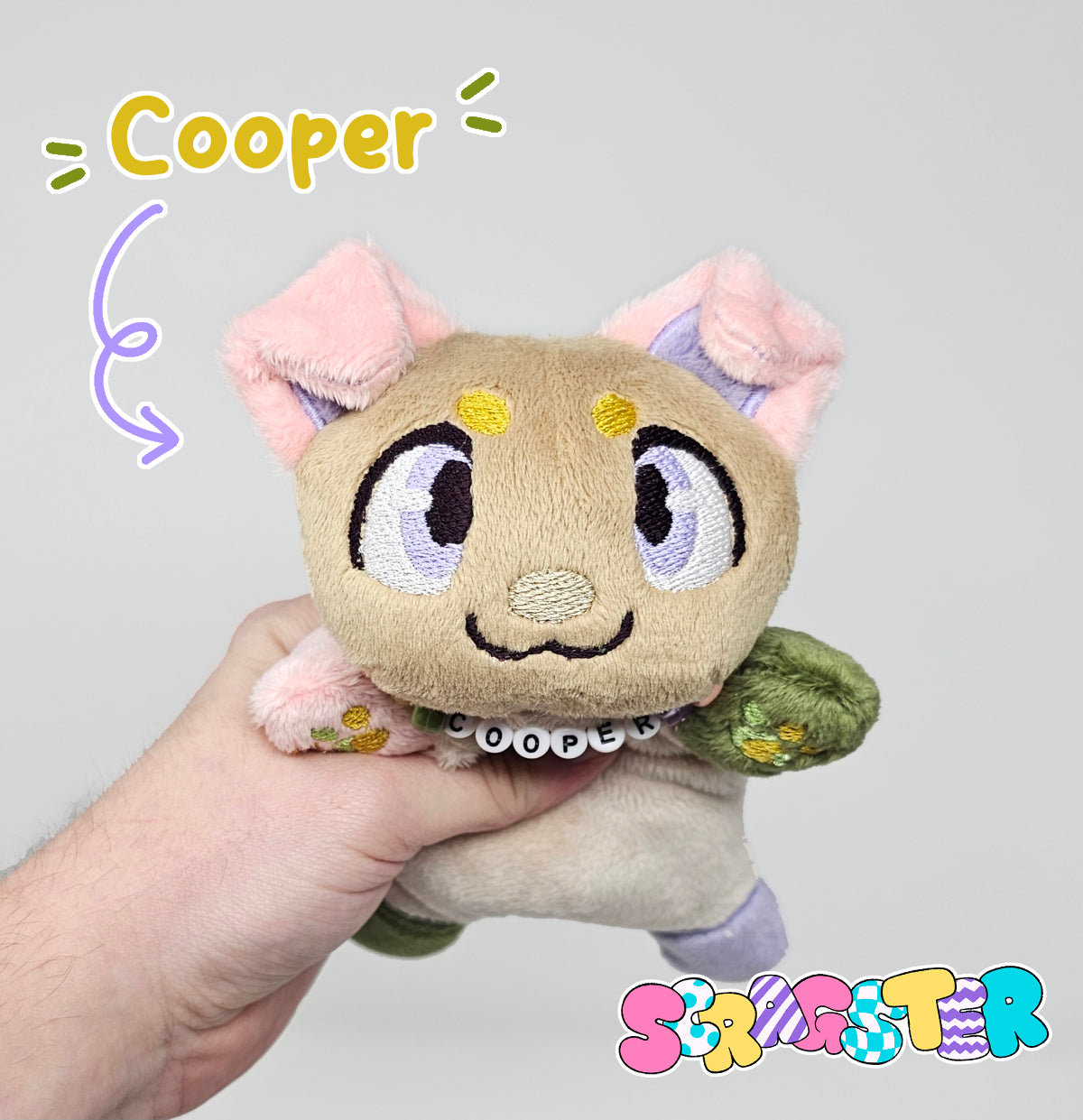Handmade Scrap Critter Beanie Plush