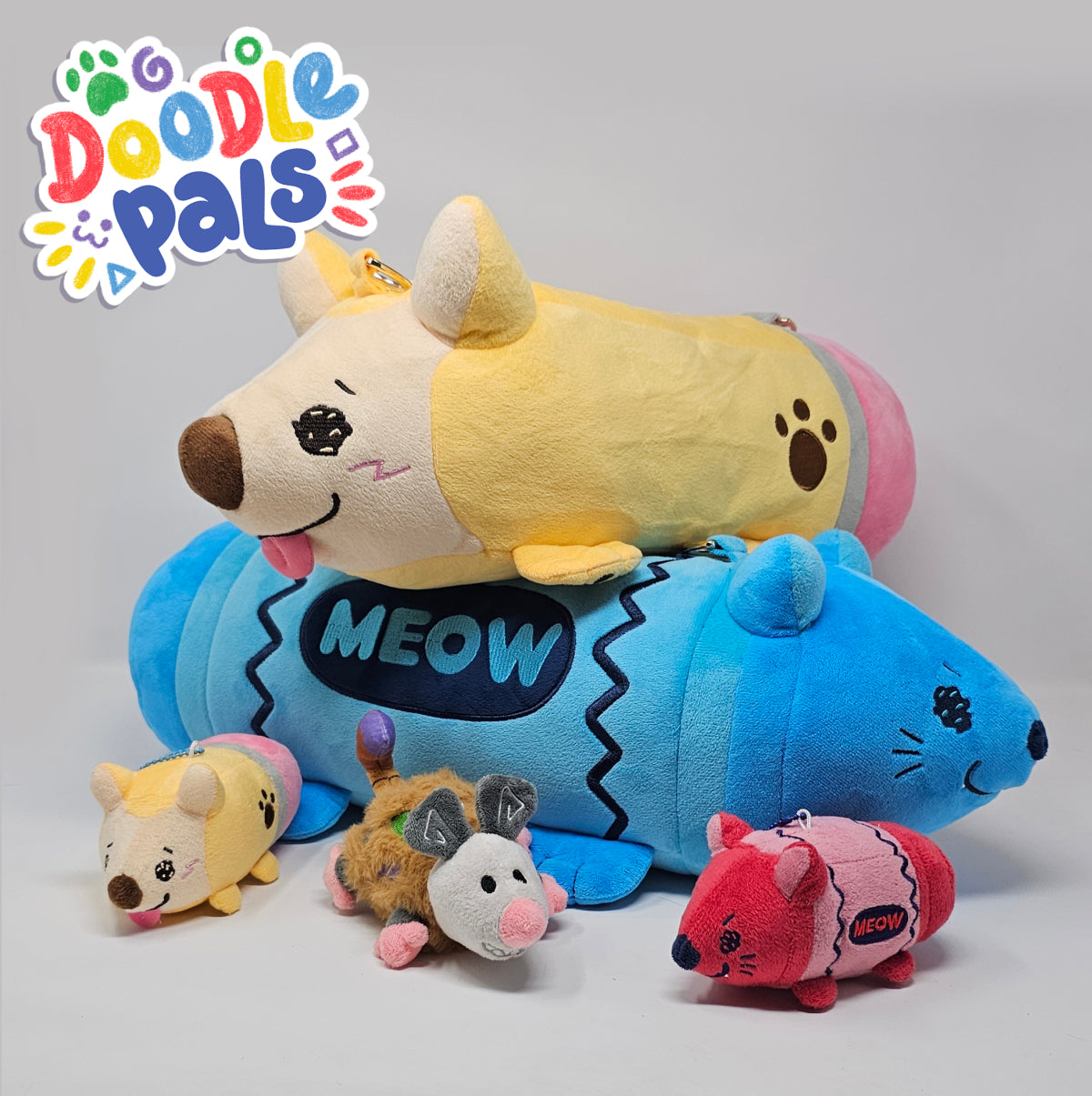 Doodle Pals Crayon Kitty Plush Bag PREORDER