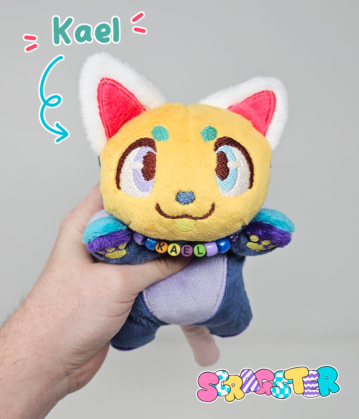 Handmade Scrap Critter Beanie Plush