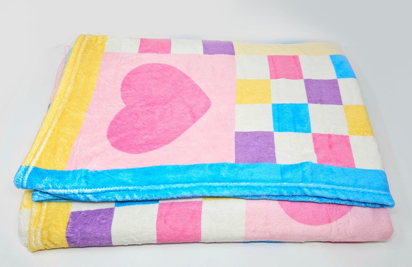 Colorful Blocked Shapes Fuzzy Blanket