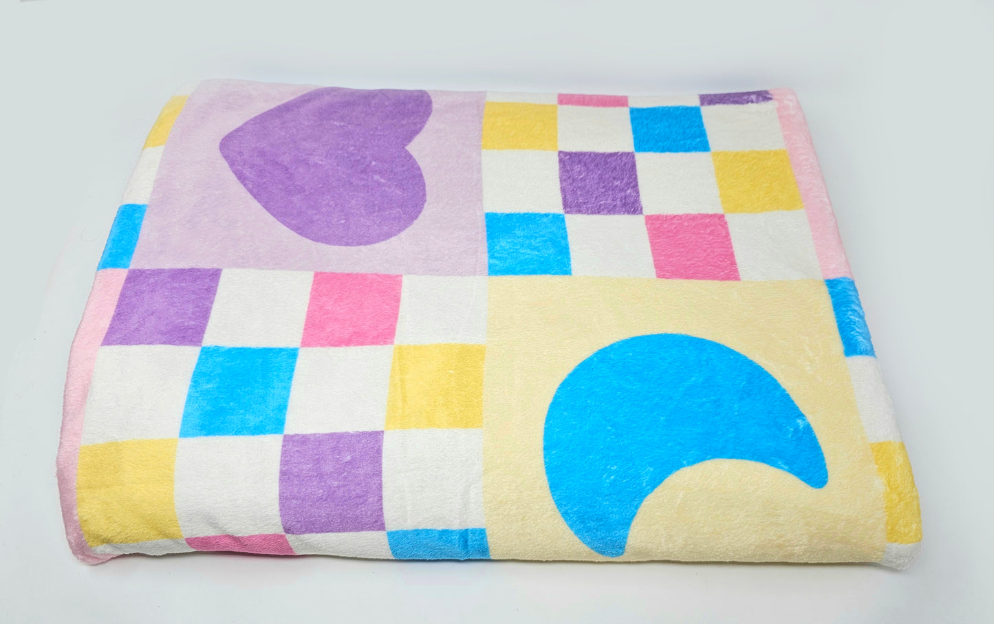 Colorful Blocked Shapes Fuzzy Blanket