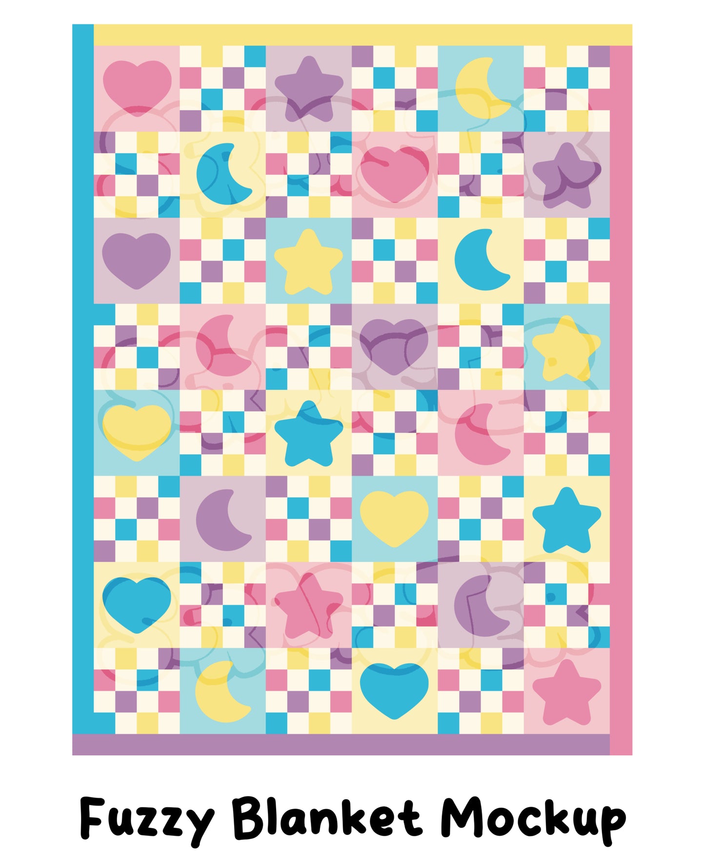 Colorful Blocked Shapes Fuzzy Blanket