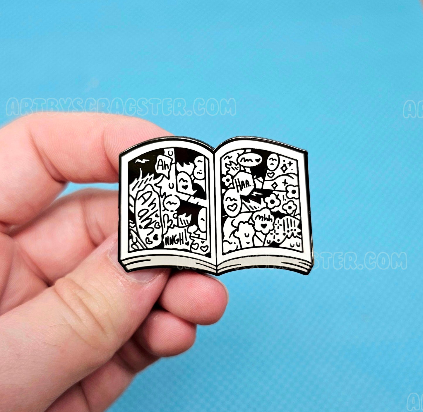 I Read For the Plot Manga 1.5" Enamel Pin
