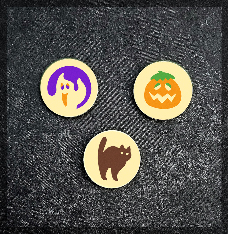 *NEW* Halloween Cookie Mini Pin 1" Dyed Enamel Pin Set