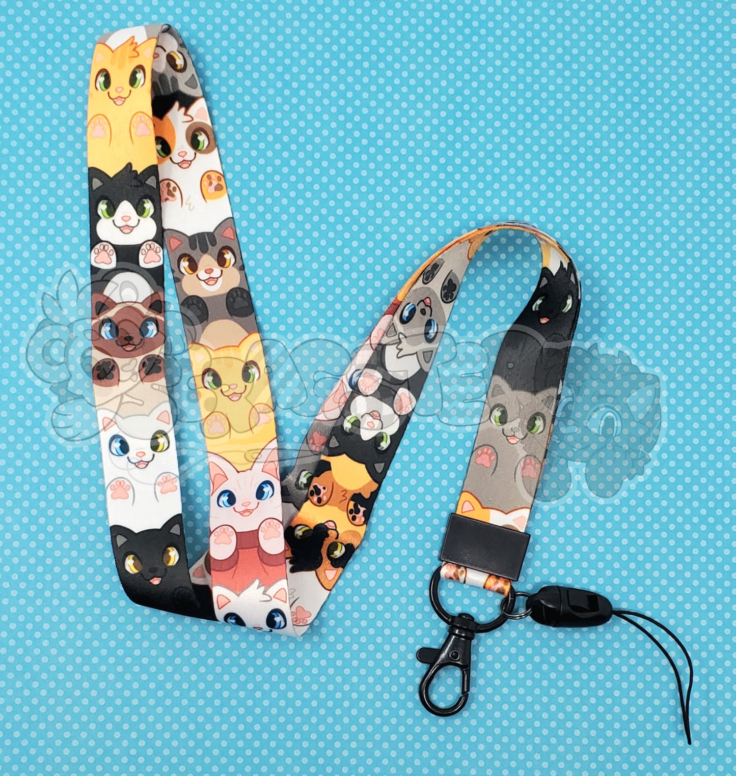 Long Kitty Lanyard Badge Holder