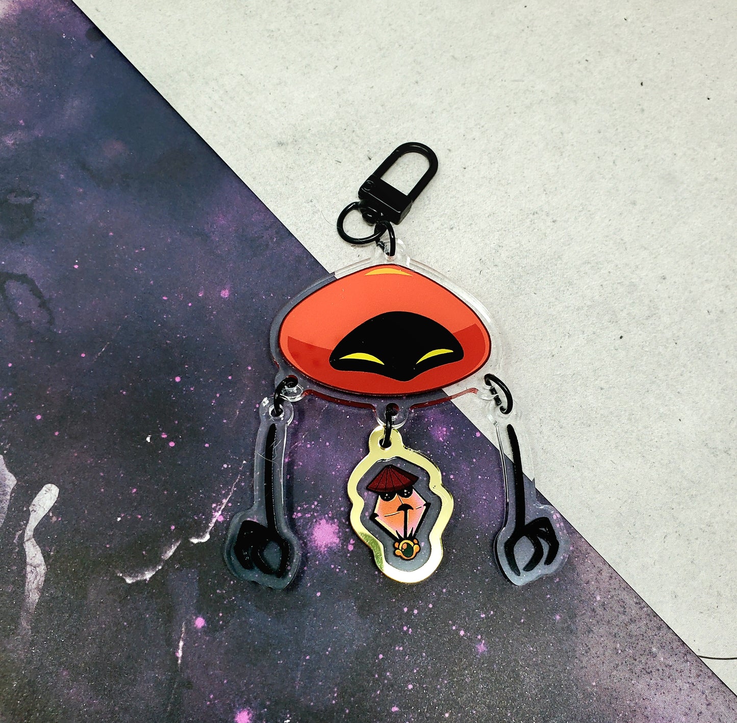 Legend of Zelda Majora's Mask Alien Balloon Dangling 3.5" Acrylic Charm Keychain
