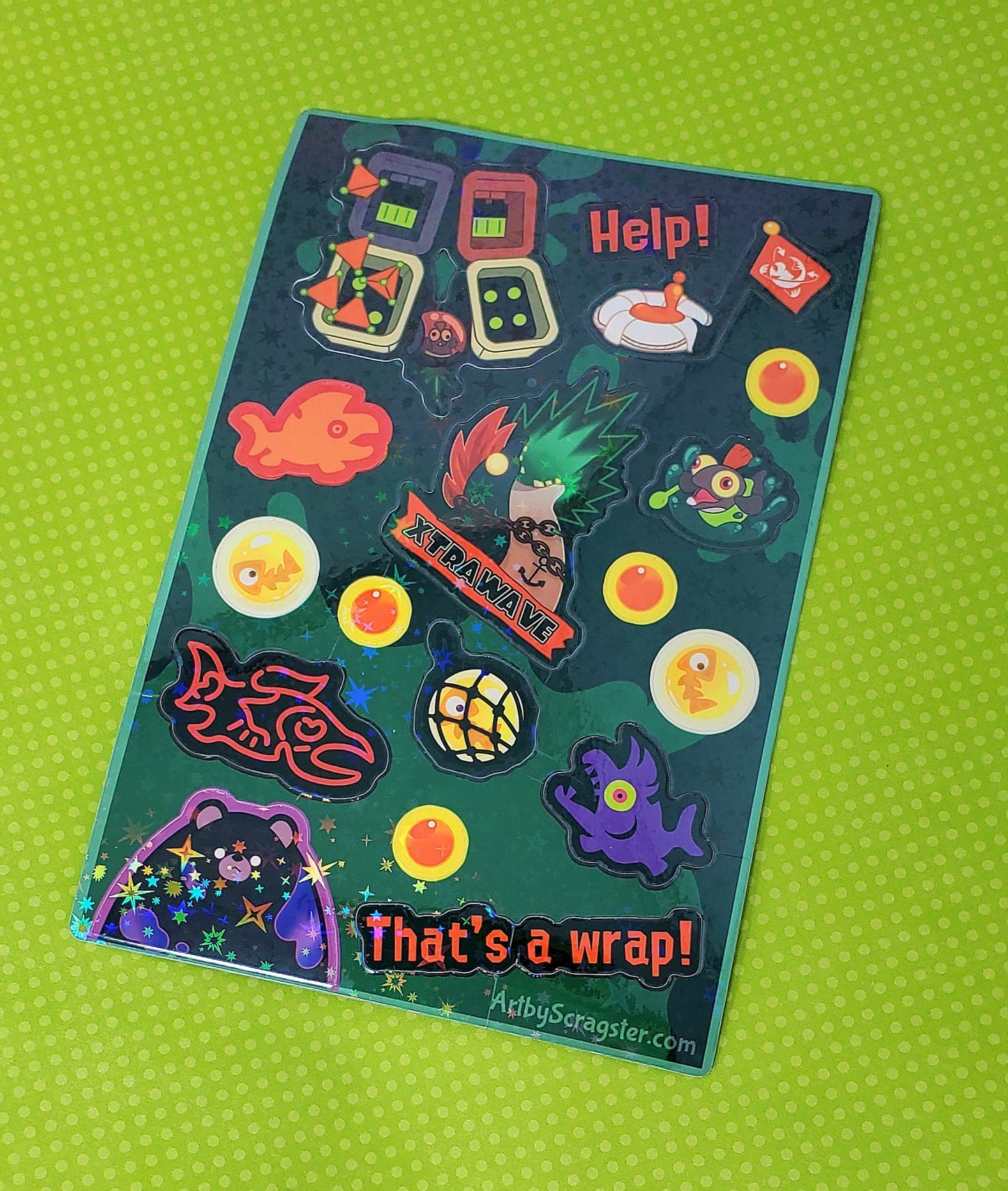Splatoon Grizzco Salmon Run Holo Vinyl Sticker Sheet