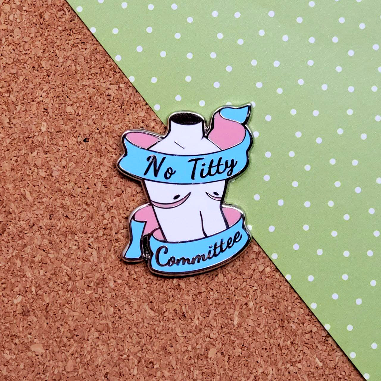No Titty Committee Top Surgery Pride 1.5” Hard Enamel pin