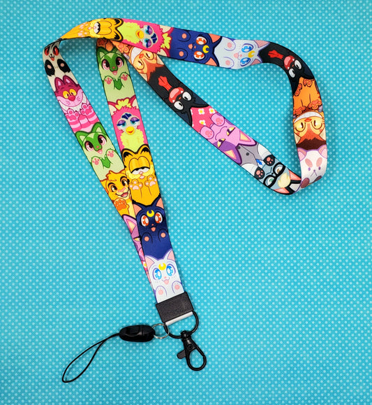 Long Kitty Lanyard Badge Holder FANART