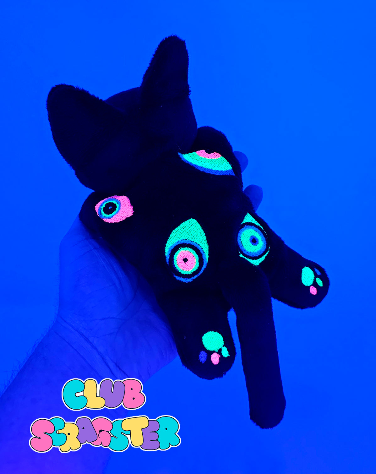 Handmade Abstraction Kitty Beanie Plush MADE TO ORDER
