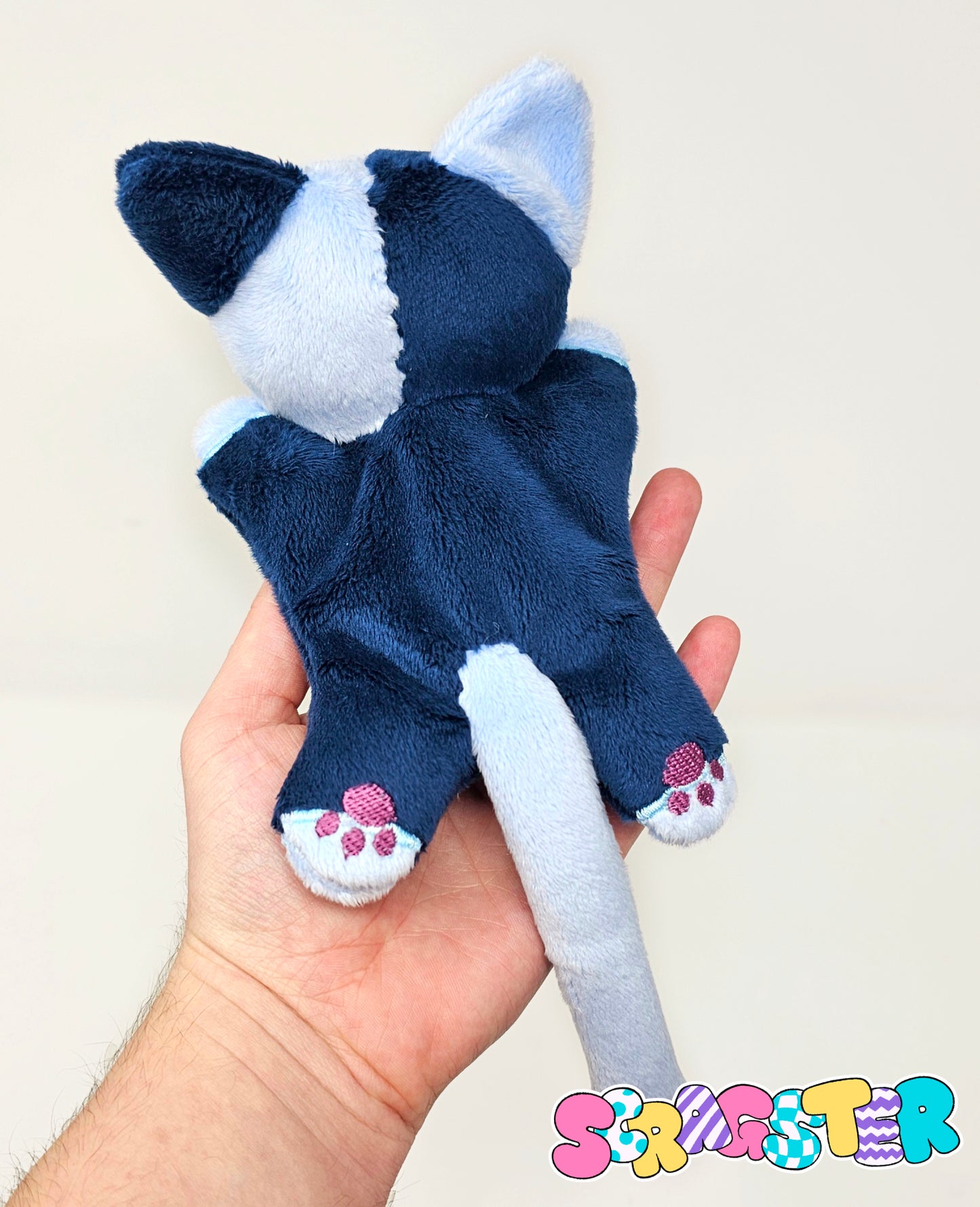 Handmade Scrap Kitty Beanie Plush