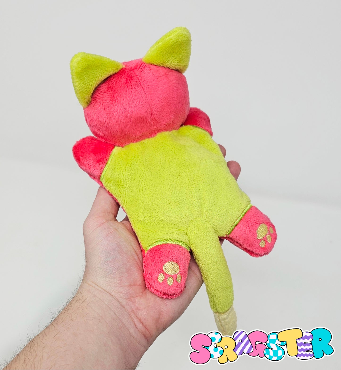 Handmade Scrap Kitty Beanie Plush