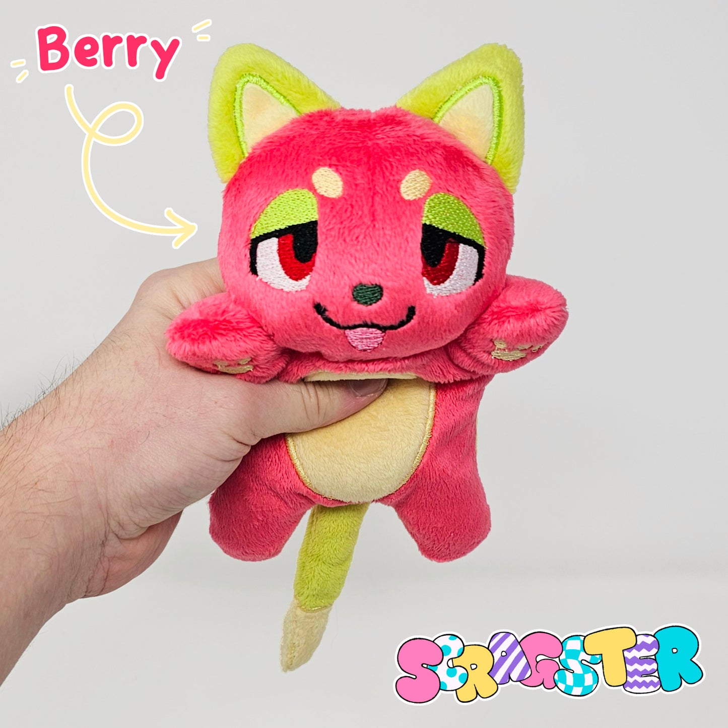 Handmade Scrap Kitty Beanie Plush