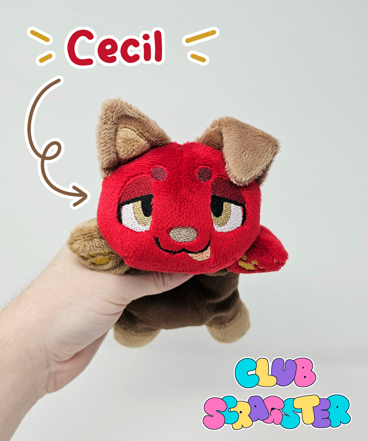 Handmade Scrap Kitty Beanie Plush