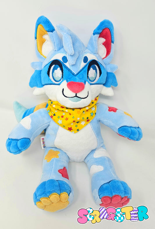 Handmade Cloudy Raccoon Teddy Plush Adoptable