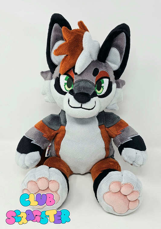 Handmade Cross Fox Teddy Plush Adoptable
