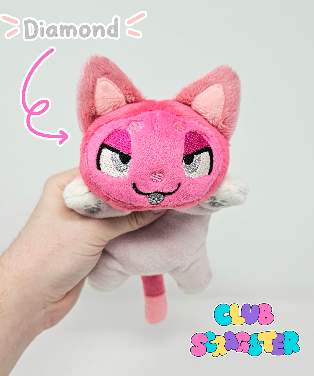Handmade Scrap Kitty Beanie Plush