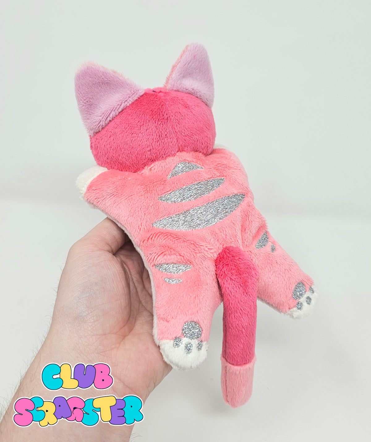 Handmade Scrap Kitty Beanie Plush