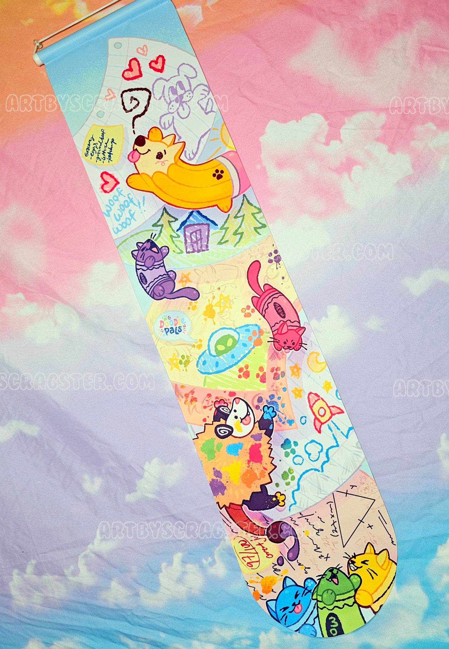 Doodle Pals Pin Banner Wall Scroll