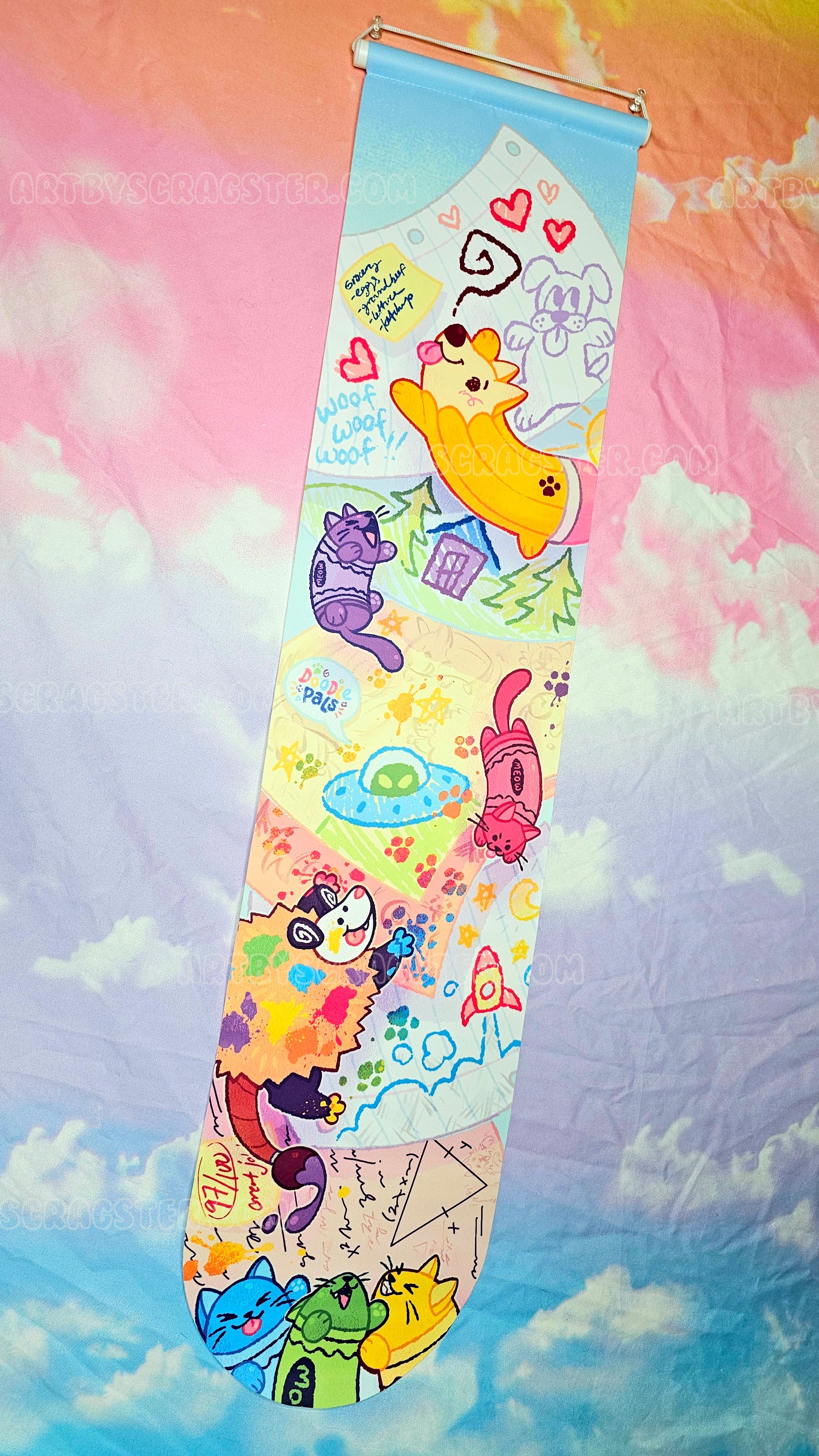Doodle Pals Pin Banner Wall Scroll