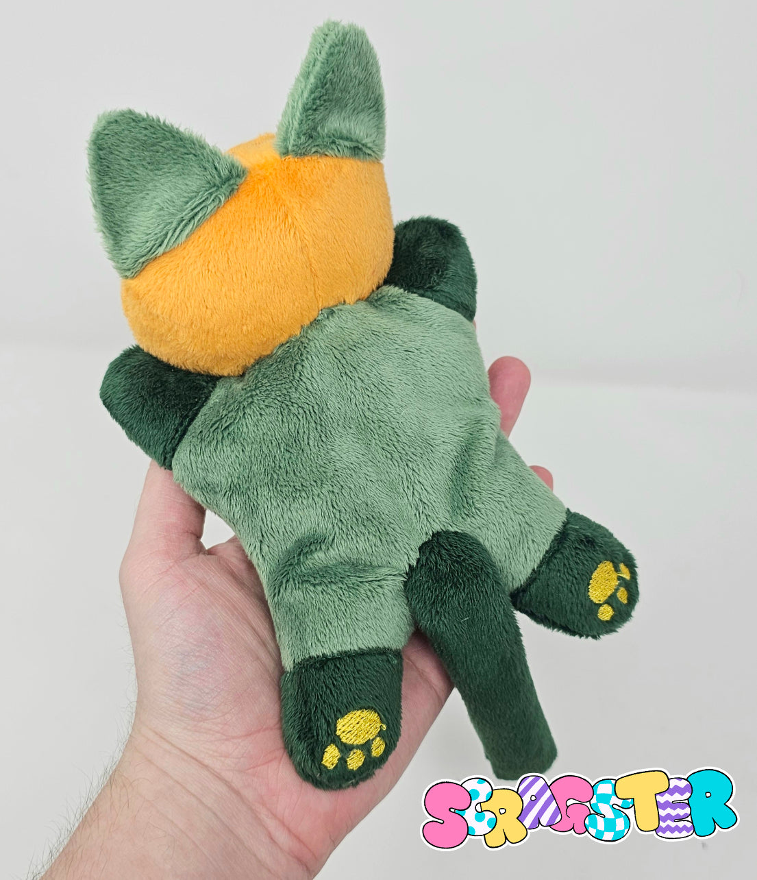 Handmade Spooky Scrap Kitty Beanie Plush