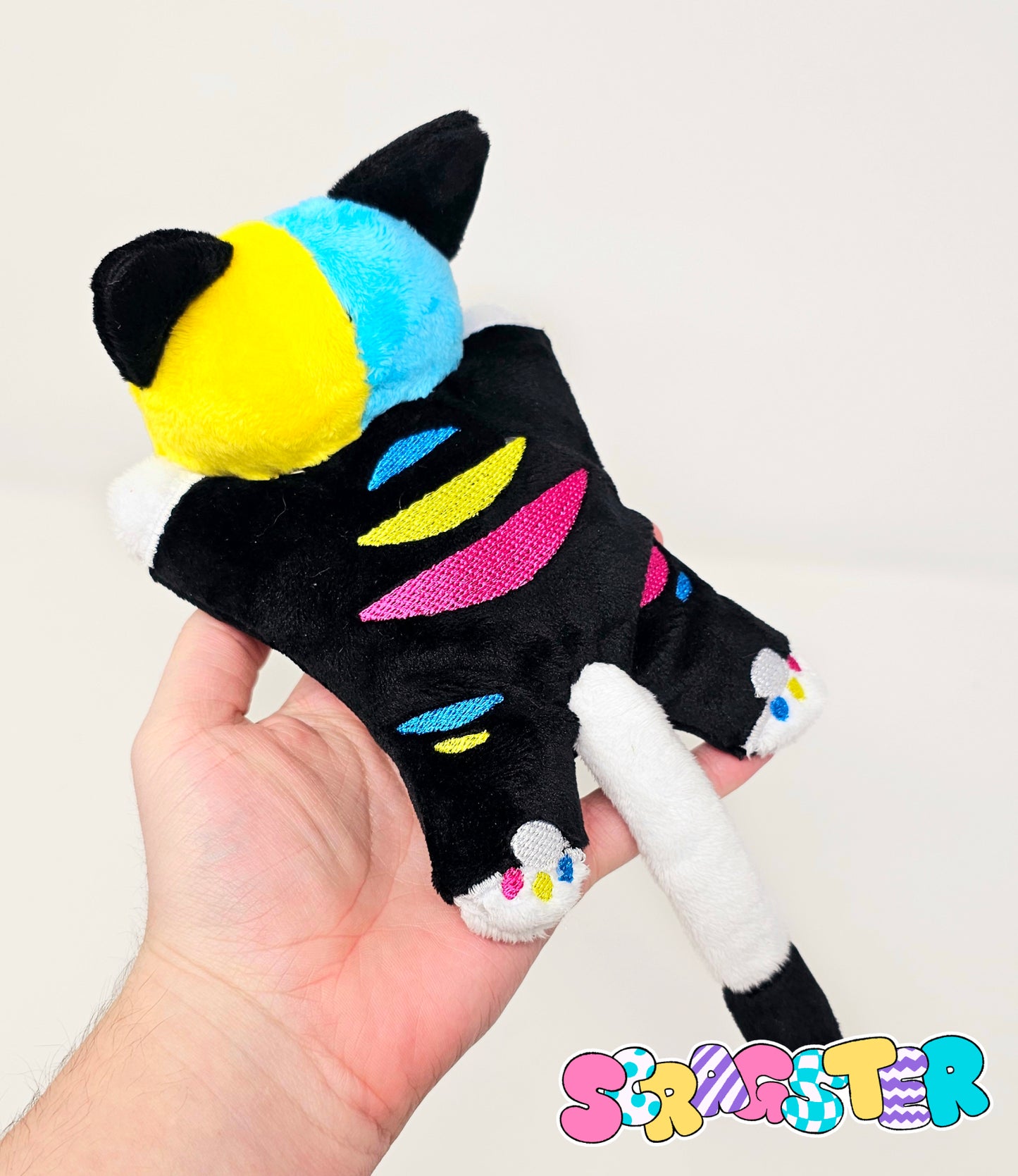 Handmade Scrap Kitty Beanie Plush