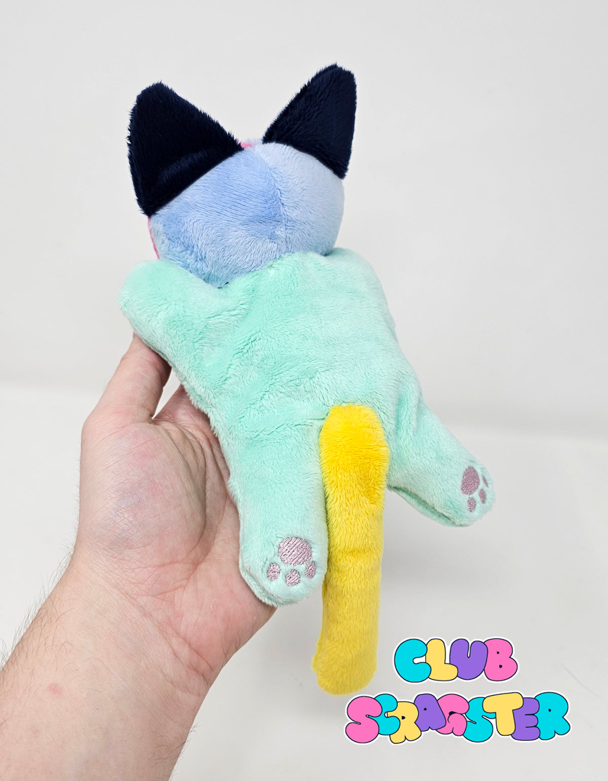 Handmade Scrap Kitty Beanie Plush