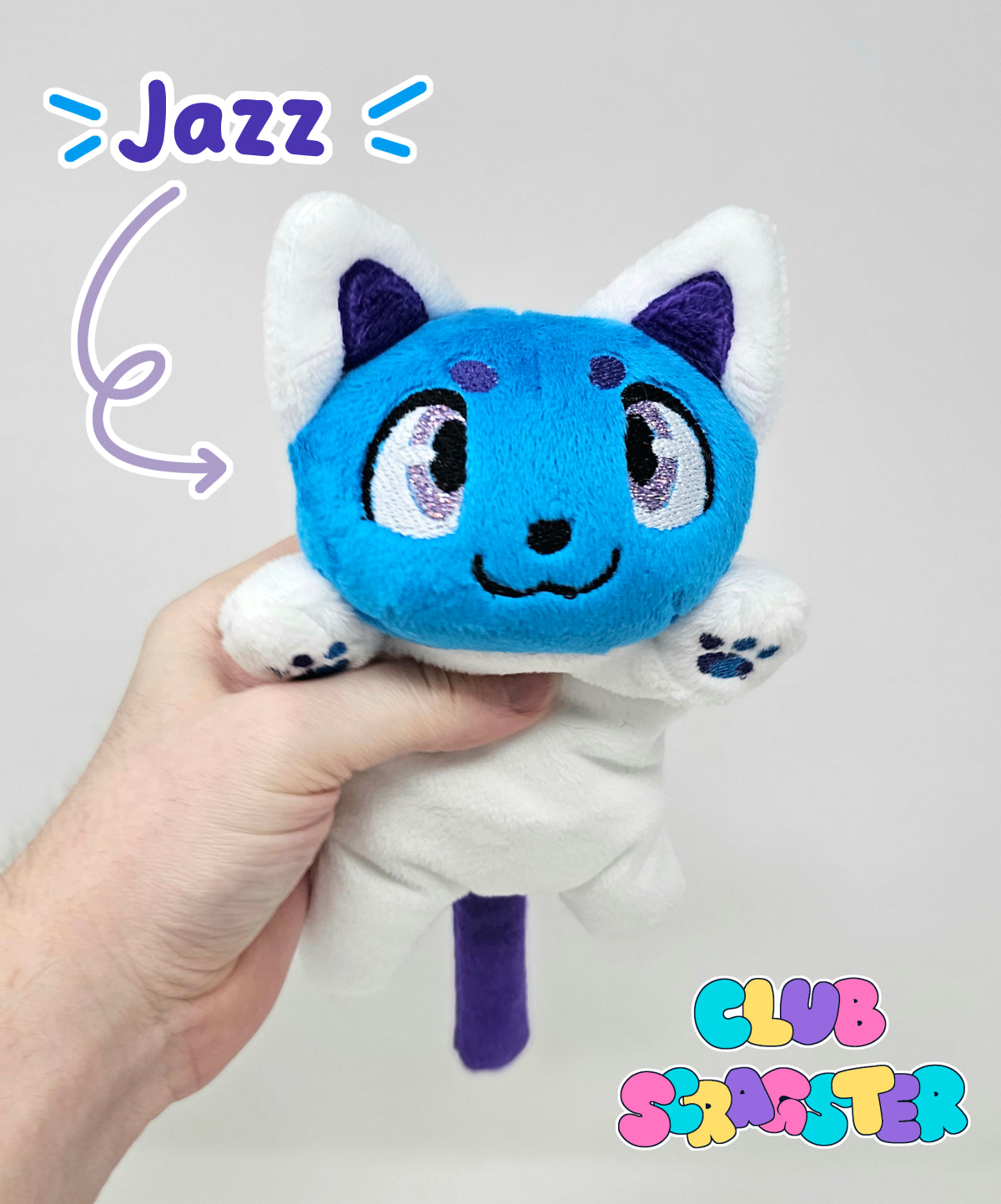 Handmade Scrap Kitty Beanie Plush