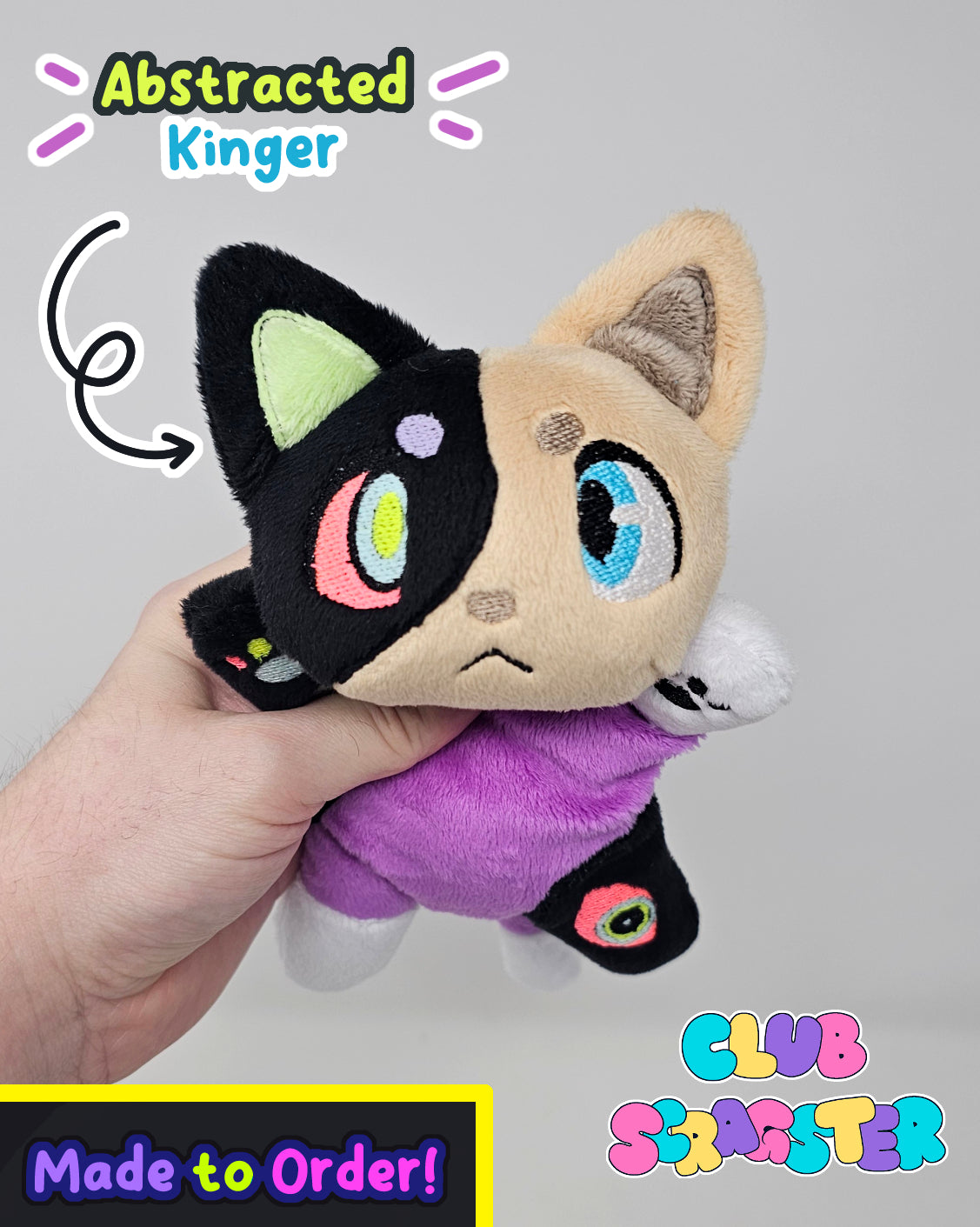 Handmade Abstraction Scrap Critter Beanie Plush MADE TO ORDER