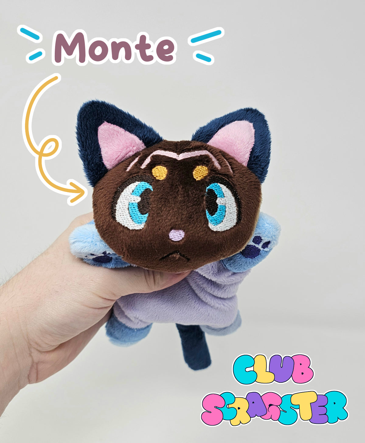 Handmade Scrap Kitty Beanie Plush