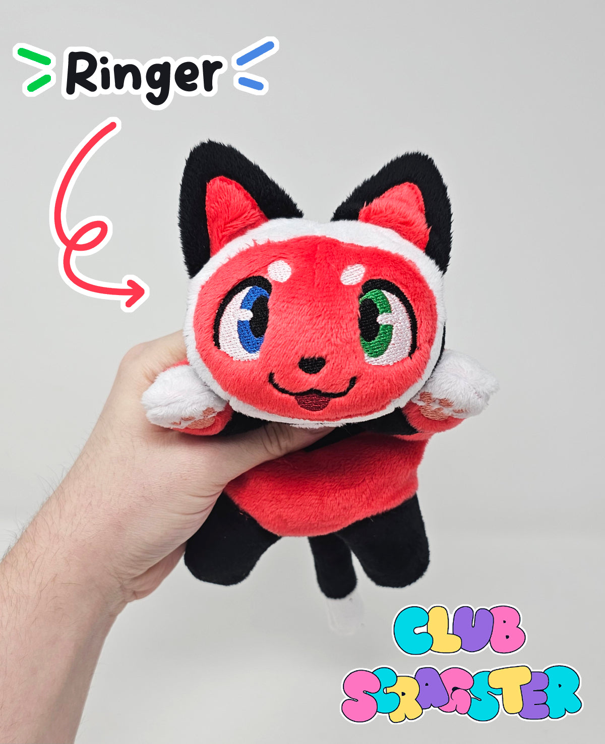 Handmade Virtual Carnival Scrap Kitty Plush