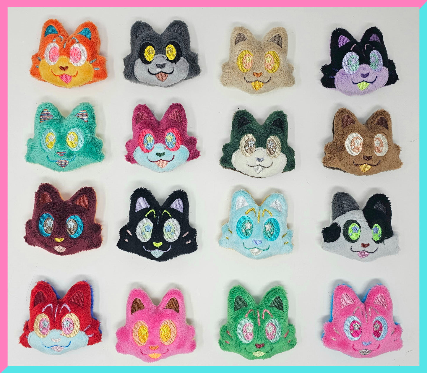 Handmade Scrap Kitty Plush Magnet