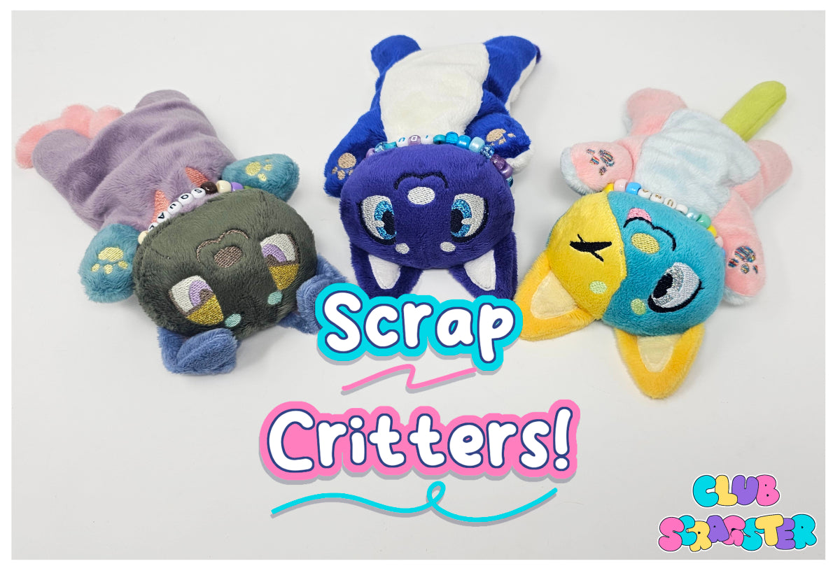 Handmade Scrap Critter Beanie Plush