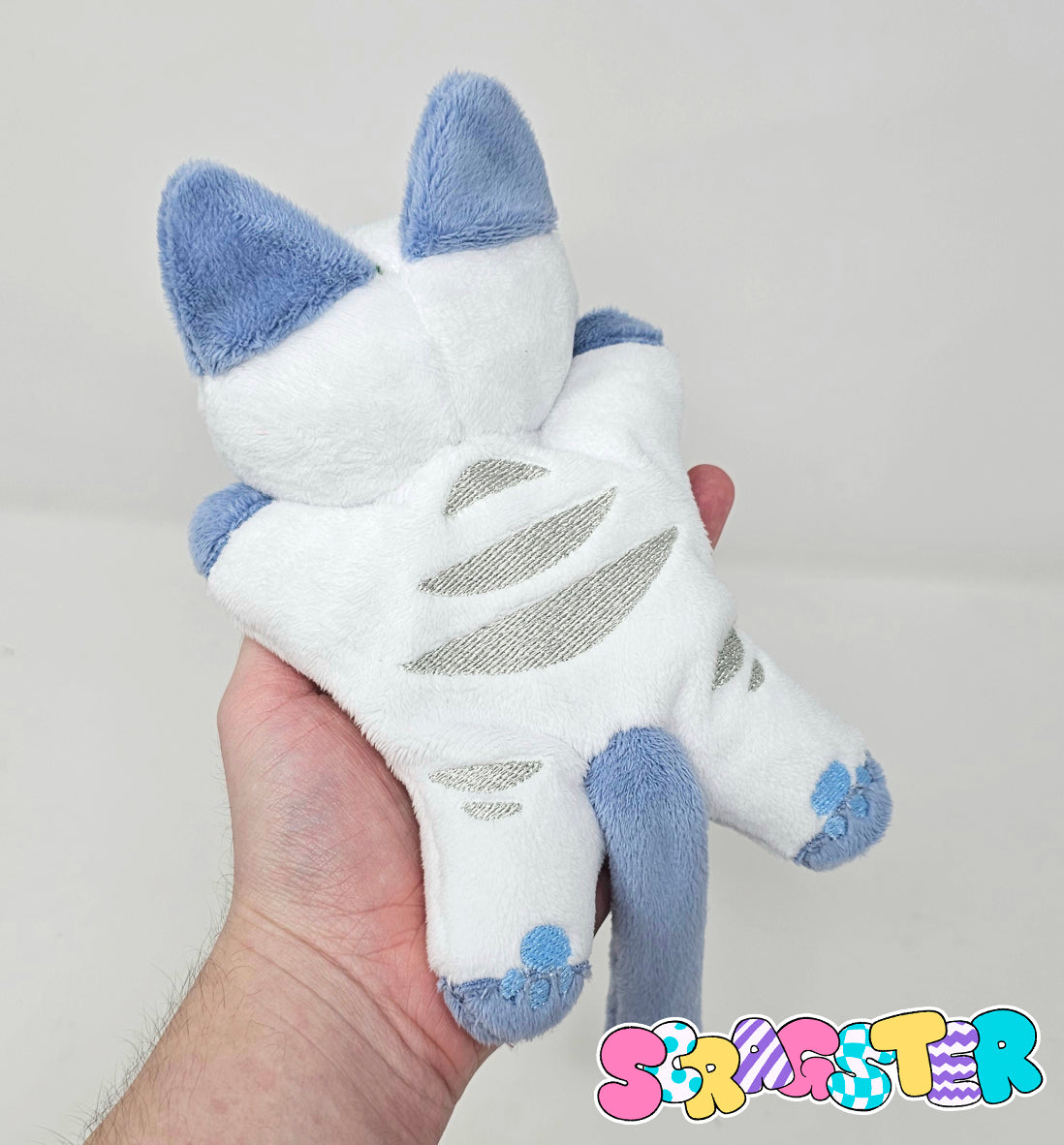Handmade Spooky Scrap Kitty Beanie Plush