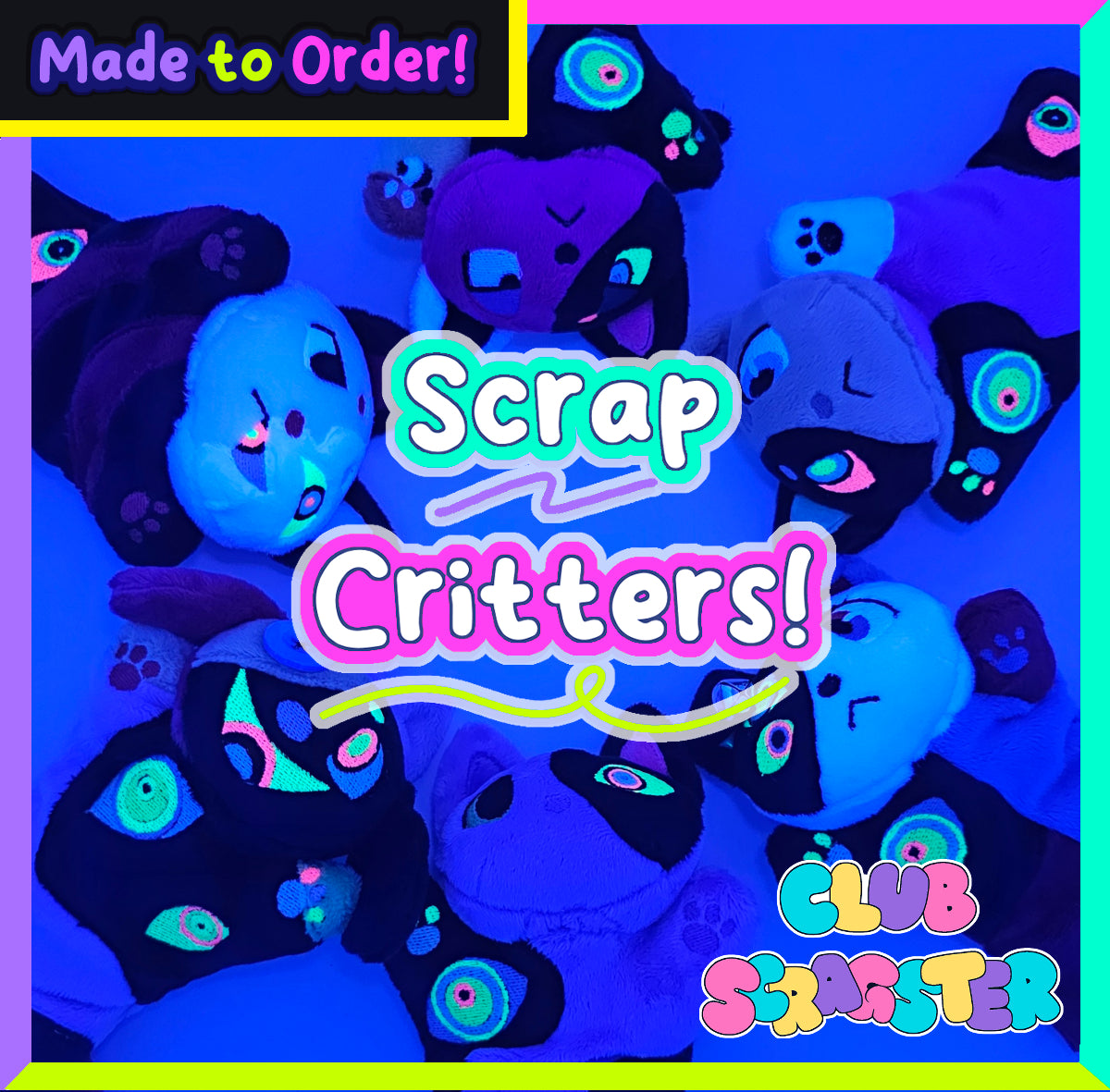 Handmade Abstraction Scrap Critter Beanie Plush MADE TO ORDER