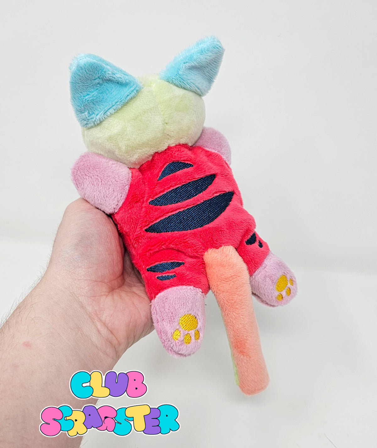 Handmade Scrap Kitty Beanie Plush