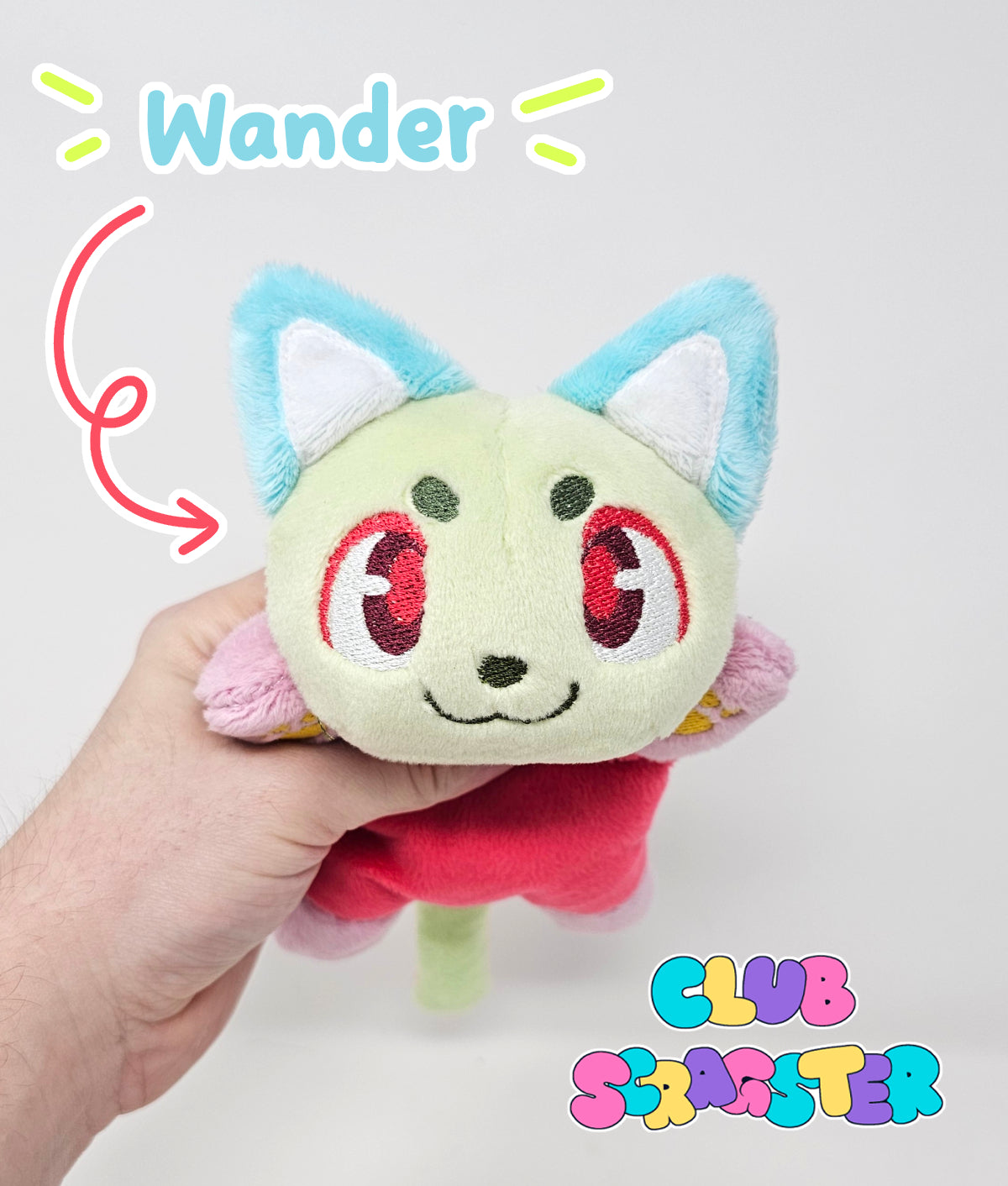 Handmade Scrap Kitty Beanie Plush