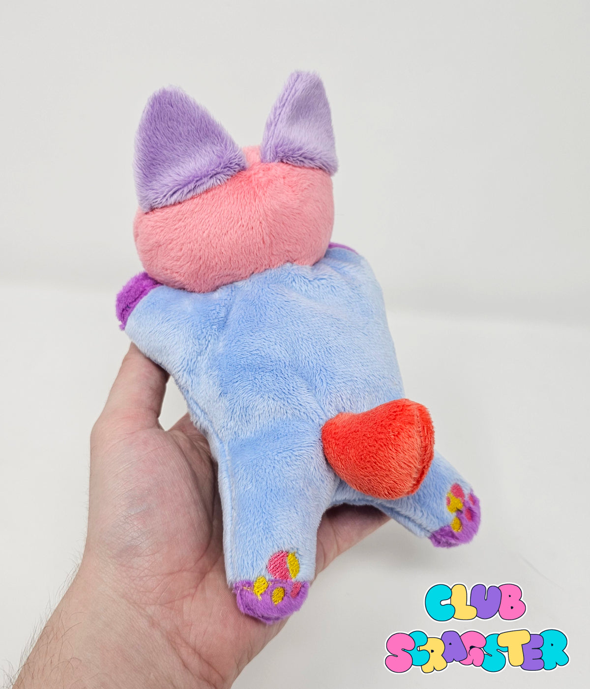 Handmade Scrap Kitty Beanie Plush