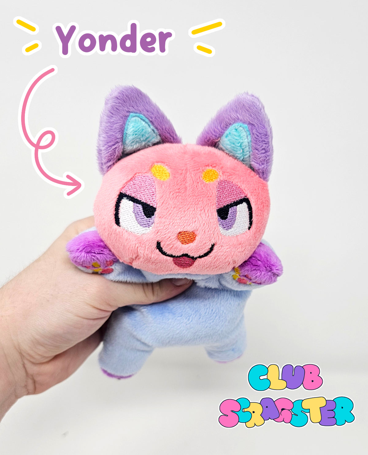 Handmade Scrap Kitty Beanie Plush