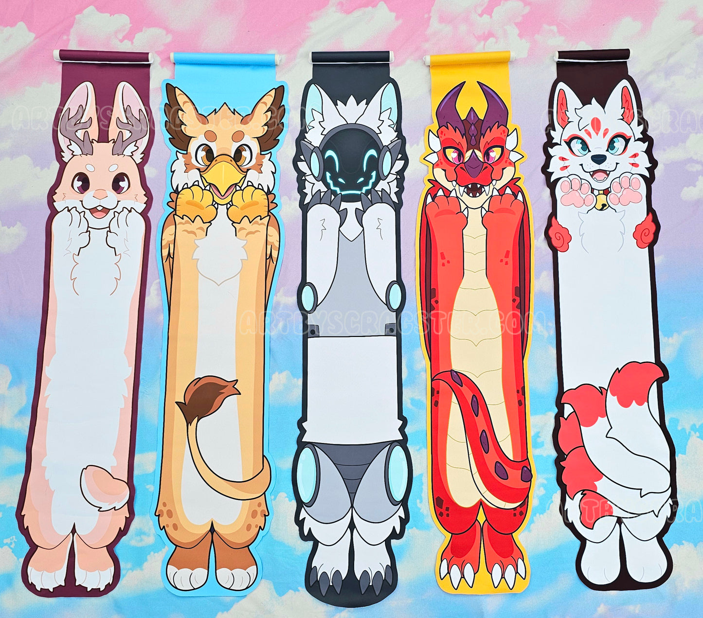 Long Animal Pin Banners Mythical & Furry Species